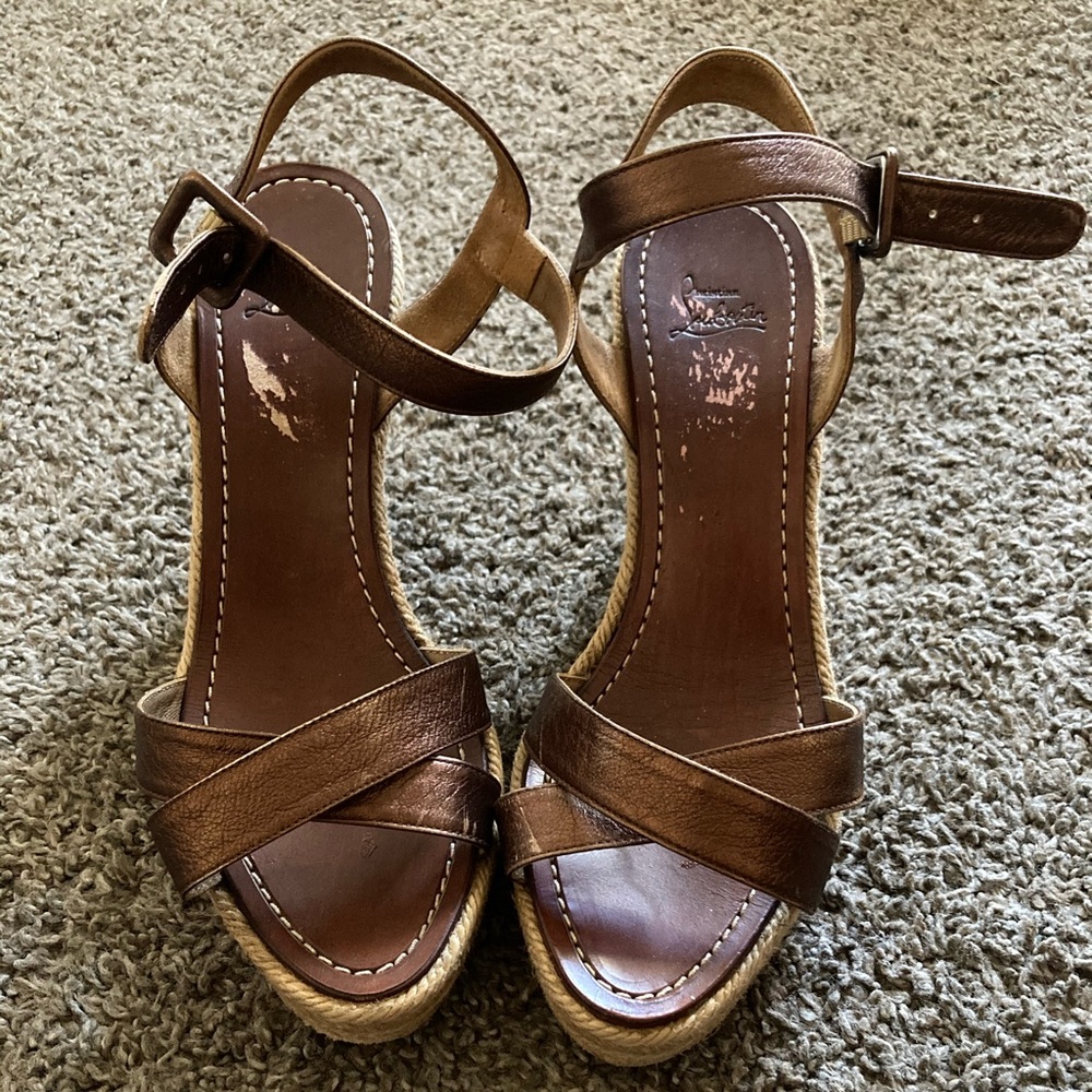 Christian Louboutin espadrille wedge